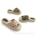 Sandalias de plataforma de zapatillas de deslizamiento de los pies de altura de los pies de la mujer